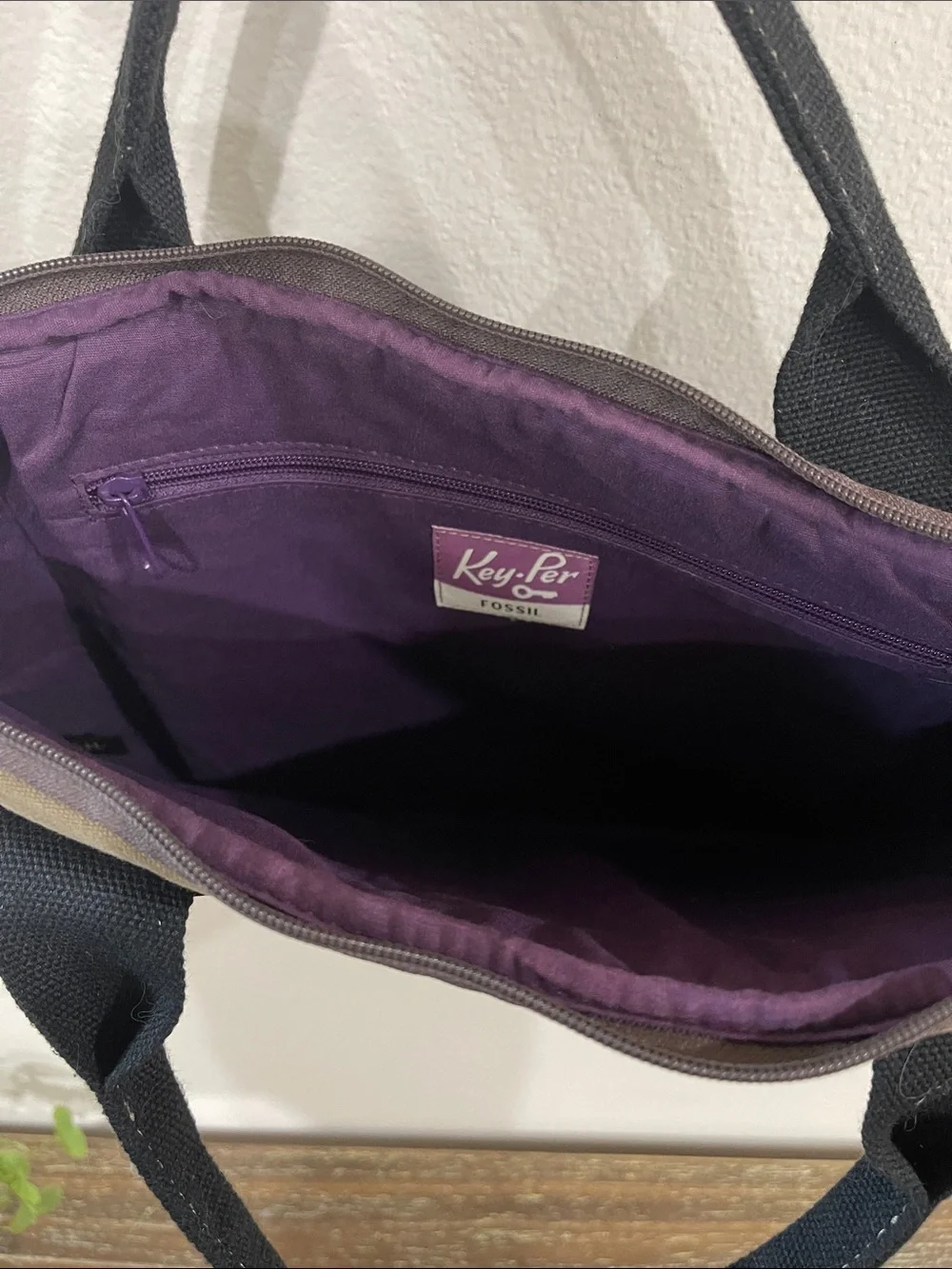 FOSSIL Key-Per Quilted Laptop Tote